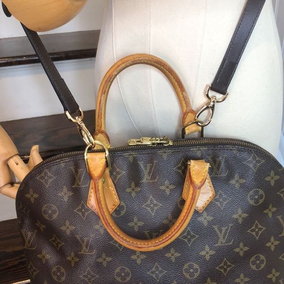 LOUIS VUITTON Alma Monogram Top Handle Crossbody Shoulder Bag BA0927 - Picture 3 of 17